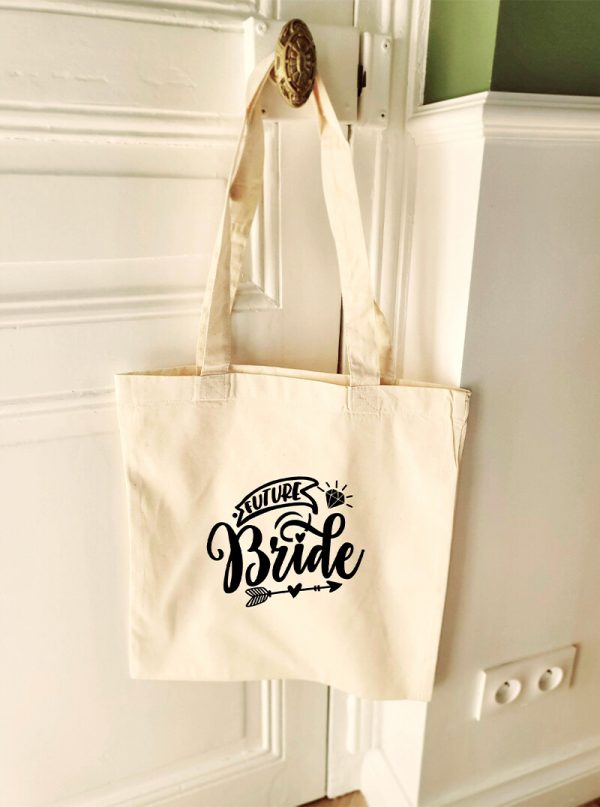 Tote bag en coton personnalisable "Bride"