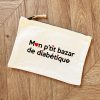 Pochette coton personnalisé "Mon p'tit bazar de diabétique"
