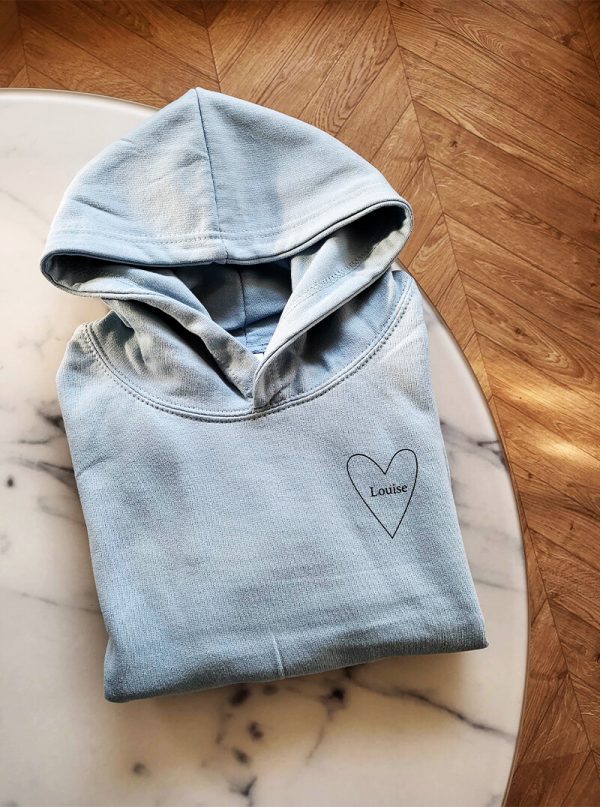 Sweat personnalisable avec capuche "Coeur" enfant