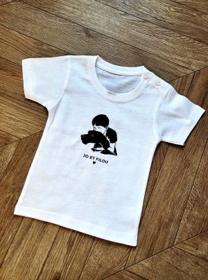 T-Shirt blanc personnalisable "Illustration" enfant