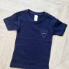 T-Shirt blanc ou marine personnalisable “Coeur” enfant