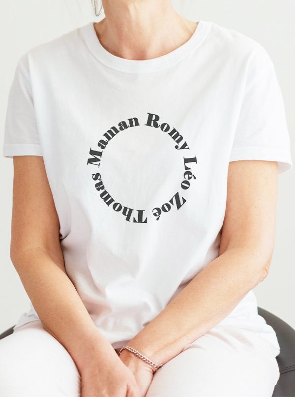 T-Shirt personnalisable "Cercle familiale" femme