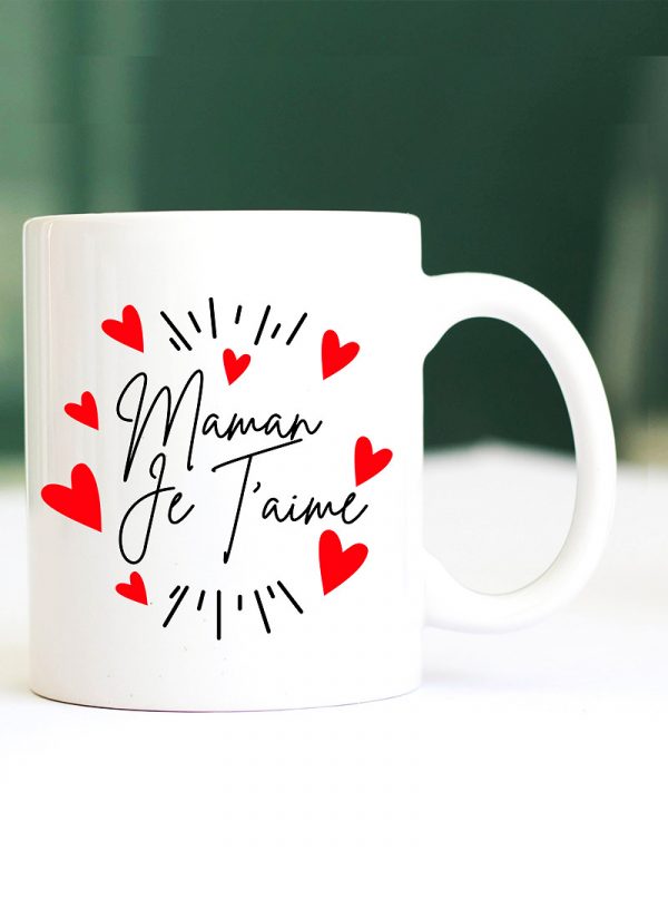 Mug personnalisé fête des Mères «Maman je t'aime»