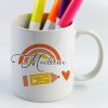 Mug Maîtresse «arc en ciel»