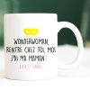 Mug personnalisé fête des Mères «Wonderwoman»