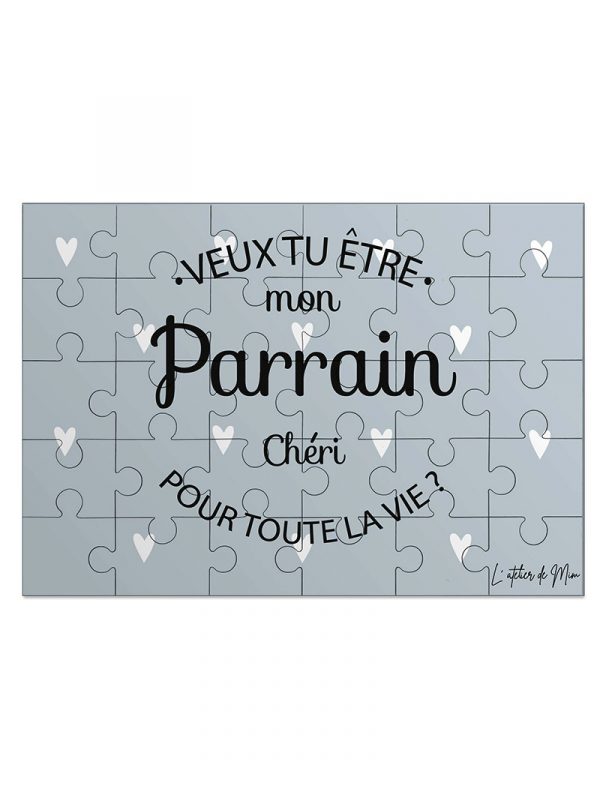 Puzzle personnalisé annonce de «Parrain»