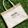 Sac en toile de jute fête des mères personnalisé "Mère-Veilleuse"