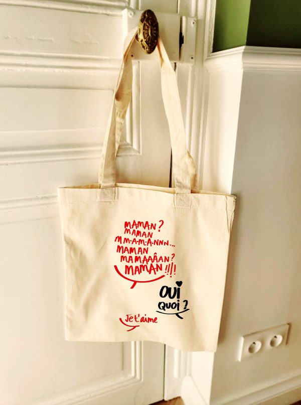 Tote bag en coton "Mamaaaann!"