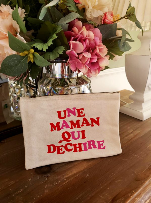 Pochette coton personnalisée "Une maman qui déchire"