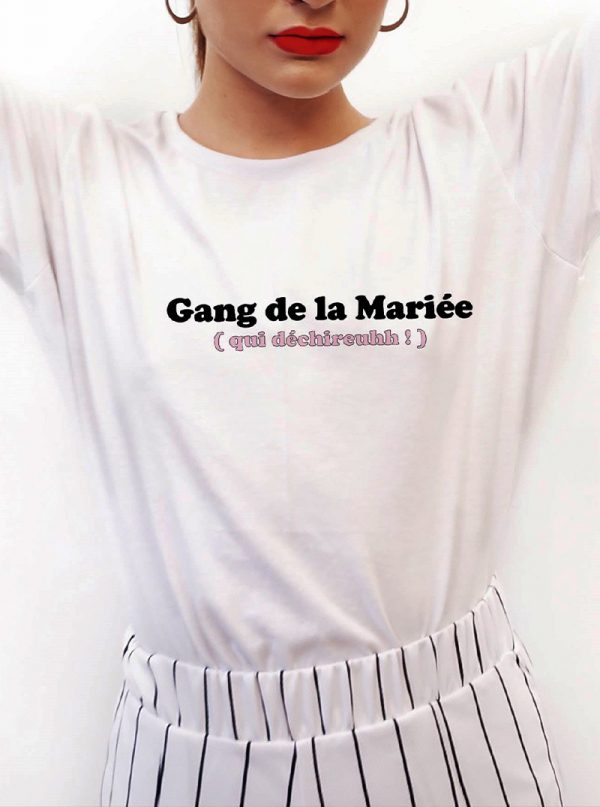 T-Shirt personnalisable "Gang de la mariée"
