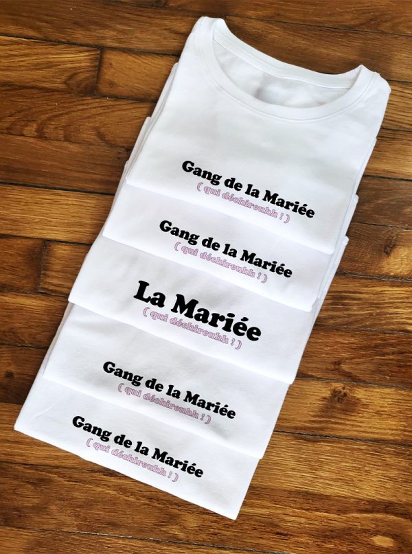 T-Shirt personnalisable "Gang de la mariée"